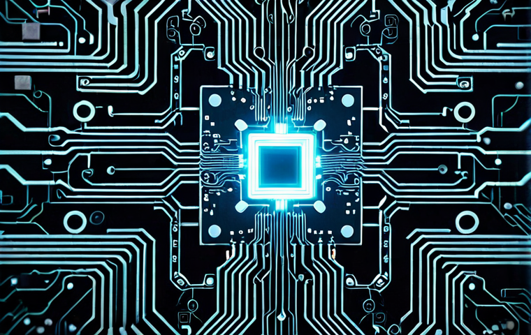 양자 컴퓨팅의 실험적 연구 사례 - Quantum Computing Concept**
"Abstract representation of quantum computing, intertwined qubits glowi...