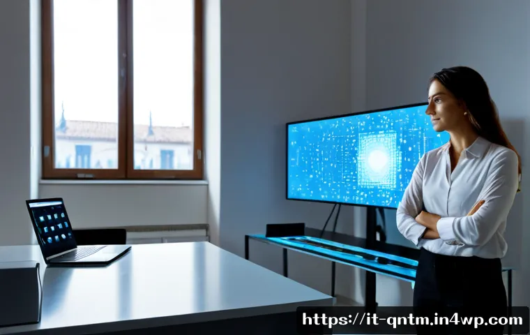양자 알고리즘의 다차원 적용 분야 - Photorealistic modern quantum computing research laboratory in Milan, Italy, an Italian female scien...